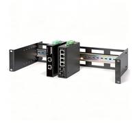 Intellinet Kit guida DIN 716345 – Montaggio su rack 19" 2U Alluminio Nero 40 kg