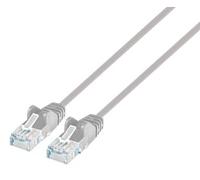 Intellinet 742238 Cavo Patch di Rete Cat6 UTP Slim 1 m Grigio Grigio