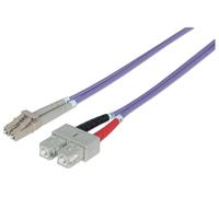 Fiber Optic Patch Cable Multi- Mode Lc/Sc 50/125 Om4 5M Violet NUOVO