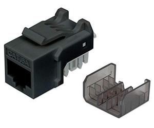 INTELLINET 771382 Frutto Keystone RJ45 Cat6A UTP 10 Gigabit Nero Nero