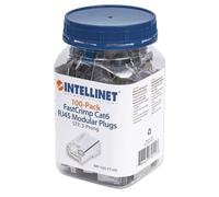 Intellinet 791113 Confezione 100 Plug modulari RJ45 Passanti Cat6 FastCrimp Silver