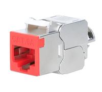 INTELLINET 791311 Frutto Keystone RJ45 Cat.6A 10G Slim STP Toolless Rosso Rosso