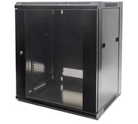 Intellinet Armadio di rete a muro 19 (standard), 9U, profondità 450 mm, nero, in kit, carico max. 60 kg, utilizzabile su scrivania o pavimento, profondità utile 270 a 350 mm, porta in metallo e vetro,