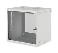 Intellinet Armadio di Rete, Montaggio a Parete (Basic), 9U, profondità 400 mm, Grigio, Confezione Piatta, Max 50 kg, Porta in Vetro, 19 Pollici, Garanzia Tre Anni