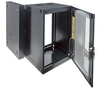 Intellinet Armadio di rete, montaggio a parete (doppia sezione), 15U, profondità 450 mm, nero, confezione piatta, max 30 kg, 19 pollici, garanzia tre anni