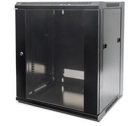 Intellinet Armadio rete a muro 19 (standard), 9U, profondità 600 mm, nero, in kit, carico max. 60 kg, utilizzabile su scrivania o pavimento, profondità utile 410 mm, porta in metallo e vetro, pannelli