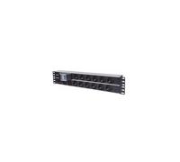 Intellinet Barra multipresa 48,3 cm 15 Prese Doppio Interruttore Alluminio, Nero - 714051