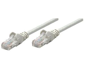 Intellinet Cat5e, UTP, 0.25m cavo di rete Grigio 0,25 m U/UTP [UTP] (NETWORK CABLE CAT5E CCA 0.25M- - GREY U/UTP SNAGLESS/BOOTE NEW