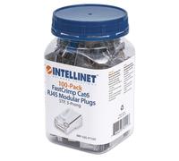 Intellinet Confezione 100 Plug modulari RJ45 passanti Cat6 FastCrimp