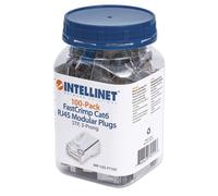 Intellinet Confezione 100 Plug modulari RJ45 passanti Cat6 FastCrimp