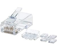 Intellinet Confezione da 80 connettori modulari Cat6A RJ45 Pro Line (UTP, 3 punti, per contatti placcati in oro 50 µ), trasparente