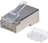 Intellinet Confezione da 90 connettori modulari Cat6A RJ45 (STP, 3 punti, per filo solido), 790680 grigio