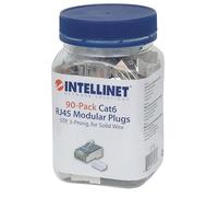 intellinet - Connettori modulari RJ45 Cat5e (STP, 2 punti) Acciaio Grau 90er Pack