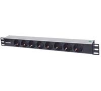 Intellinet extension sockets Aluminium, Schwarz 19 Inch 8-way without overvoltag