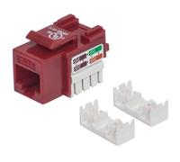 Intellinet Frutto Keystone RJ45 Cat.5E UTP IDC 90° Rosso