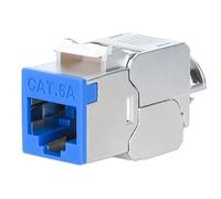 Intellinet Frutto Keystone RJ45 Cat.6A 10G Slim STP Toolless Blu