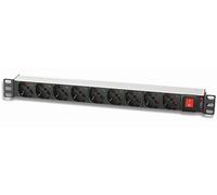 Intellinet Barra multipresa I-Case Strip-9 1U – Alluminio nero, 48,3 cm, 1 pezzo