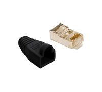 Intellinet Plug Copriconnettore Cat.5E RJ45 Cavo Schermato 100pz Nero