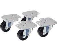 Intellinet Kit 4 Ruote per Armadi con Piastre per Montaggio Simultaneo Piedini