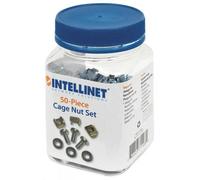 Intellinet Kit Set 50 Viti 50 Dadi e 50 Rondelle per Montaggio Rack Silver