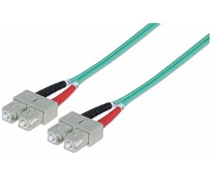 Intellinet LWL Anschlusskabel SC/SC 1m Multimode OM3 aqua 1 m