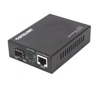 Convertitore multimediale Intellinet Gigabit PoE+, 1 porta RJ45 1000Base-T a 1 porta SFP, iniettore PoE+ (spina Euro a 2 pin)