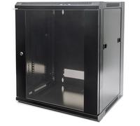 Intellinet Armadio di rete 711883, 12U da parete, profondità 600 mm, nero, porta metallo e vetro