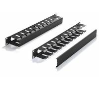 Intellinet Pannello Passacavi 19'' 1U con Coperchio, Nero