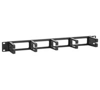 Intellinet 716260 Pannello Passacavi 19" 5 Anelli in Plastica 1U Nero Nero