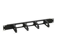INTELLINET 712125 Pannello Passacavi 4 Anelli Lunghi 3 Fori 1U Nero Nero