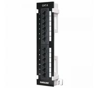 Intellinet 560269 Patch Panel,Cat6, Wall-mount, UTP, 12 Port, Black Black Wall-m