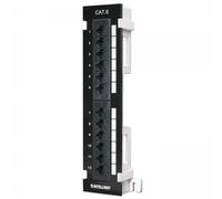 Intellinet 560269 Patch Panel,Cat6, Wall-mount, UTP, 12 Port, Black Black Wall-m