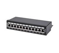 Intellinet Pannello patch INT 720915 – 12 porte Cat.6a schermato da scrivania nero