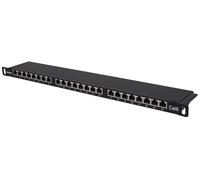 Intellinet Pannello Patch 24 posti 19'' 0.5U Cat6 FTP Nero