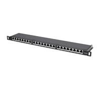 Intellinet Pannello Patch 24 Posti 19'' 0.5U Cat6a Schermato Nero