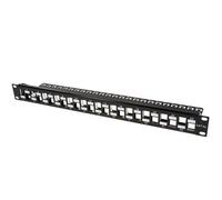 INTELLINET Pannello Patch 24 Posti 1HE Keystone Slim Senza Frutti Nero