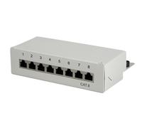 Intellinet Pannello Patch 8 Porte Cat. 6 STP Grigio