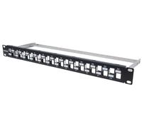 Intellinet Pannello Patch Slim 1HE 24 Posti Keystone Senza Frutti Nero