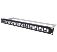Intellinet Pannello Patch Slim 1HE 24 Posti Keystone Senza Frutti Nero