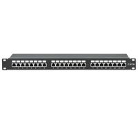 Intellinet 721042 Pannello Patch STP 24 Posti RJ45 Cat.6 Nero
