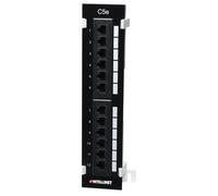 Intellinet Patch Panel, Cat5e, Wall-mount, UTP, 12-Port, Black Black Wall-mount,