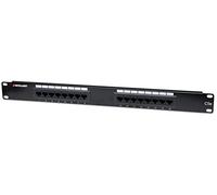 intellinet PATCHPANEL, 19 ", CAT5E, 16 PUERTOS, UTP, 1U, Negro