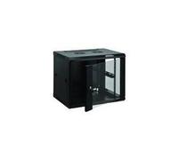 Armadio Rack 19" a muro 6 unità sezione unica profondità 450mm Nero