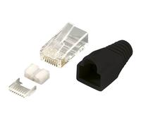 Intellinet Plug Cat.6 RJ45 e Copriconnettore per Cavo Non Schermato, 100pz Nero