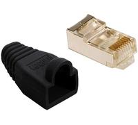 Intellinet Plug Copriconnettore Cat.5E RJ45 Cavo Schermato 100pz Nero