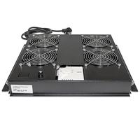 Intellinet - RacK-L?fterfach (220/240 V) Mit Thermostat (4 L?fter) - Schwarz, Ral 9005 - 48,3 Cm (19") (712866)