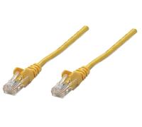INTELLINET PATCHKABEL RJ45 U/UTP CAT5E 5.0M HEBELSCHUTZ GELB