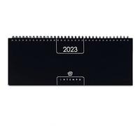 INTEMPO SCADENZIARIO PLANNER CALENDARIO APPUNTAMENTI UFFICIO 2022 SETTIMANALE DA TAVOLO 30 x 13 cm nero + omaggio penna a scatto