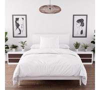 Intemporel Boemia Set Copripiumino Microfibra, Bianco, 140 x 200 cm