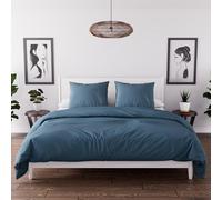 Intemporel Boemia Set Copripiumino Microfibra, Blu Petrolio, 220 x 240 cm